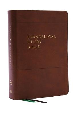 Evangelical Study Bible: Christ-centered. Faith-building. Mission-focused. (NKJV, Brown Leathersoft, Red Letter, Large Comfort Print) - Thomas Nelson - cover