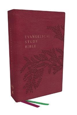 Evangelical Study Bible: Christ-centered. Faith-building. Mission-focused. (NKJV, Pink Leathersoft, Red Letter, Thumb Indexed, Large Comfort Print): Christ-centered. Faith-building. Mission-focused. - Thomas Nelson - cover