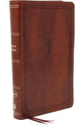 NKJV, End-of-Verse Reference Bible, Personal Size Large Print, Leathersoft, Brown, Red Letter, Comfort Print: Holy Bible, New King James Version - Thomas Nelson - cover
