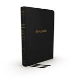 KJV, Thinline Bible, Large Print, Genuine Leather, Black, Red Letter, Comfort Print: Holy Bible, King James Version