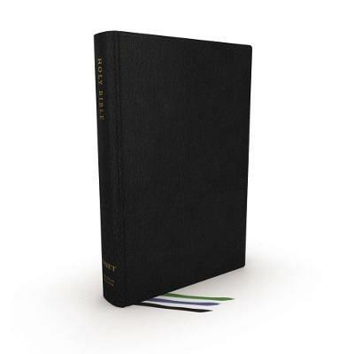 NET Bible, Thinline Large Print, Genuine Leather, Black, Comfort Print: Holy Bible - Thomas Nelson - cover