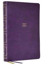KJV, Paragraph-style Large Print Thinline Bible, Leathersoft, Purple, Red Letter, Thumb Indexed, Comfort Print: Holy Bible, King James Version