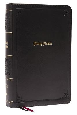KJV Holy Bible: Large Print Single-Column with 43,000 End-of-Verse Cross References, Black Leathersoft, Personal Size, Red Letter, Comfort Print (Thumb Indexed): King James Version - Thomas Nelson - cover
