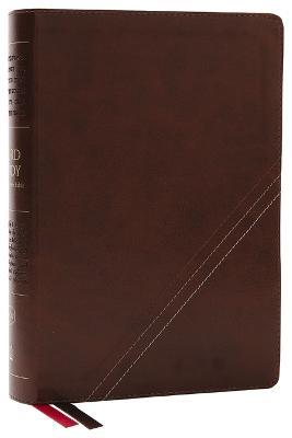 NKJV, Word Study Reference Bible, Leathersoft, Brown, Red Letter, Thumb Indexed, Comfort Print: 2,000 Keywords that Unlock the Meaning of the Bible - Thomas Nelson - cover