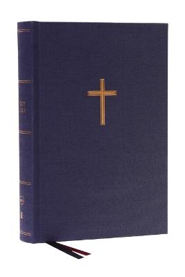 NKJV, Single-Column Wide-Margin Reference Bible, Cloth over Board, Blue, Red Letter, Comfort Print: Holy Bible, New King James Version - Thomas Nelson - cover