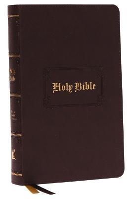 KJV, Personal Size Large Print Reference Bible, Vintage Series, Leathersoft, Brown, Red Letter, Thumb Indexed, Comfort Print: Holy Bible, King James Version - Thomas Nelson - cover
