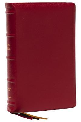 KJV Holy Bible: Large Print Single-Column with 43,000 End-of-Verse Cross References, Red Goatskin Leather, Premier Collection, Personal Size, Thumb Indexed: King James Version - Thomas Nelson - cover