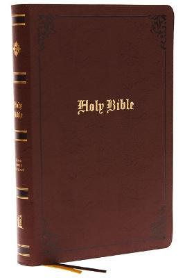 KJV Holy Bible: Large Print with 53,000 Center-Column Cross References, Brown Bonded Leather, Red Letter, Comfort Print: King James Version - Thomas Nelson - cover
