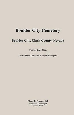 Boulder City, Cemetery, Volume 3 - Diane E Greene - cover