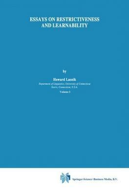 Essays on Restrictiveness and Learnability - H. Lasnik - cover