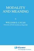Modality and Meaning - W.G. Lycan - cover