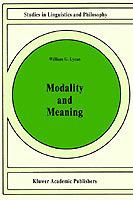 Modality and Meaning - W.G. Lycan - cover