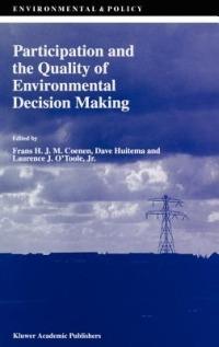 Participation and the Quality of Environmental Decision Making - cover