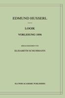 Logik Vorlesung 1896 - Edmund Husserl - cover