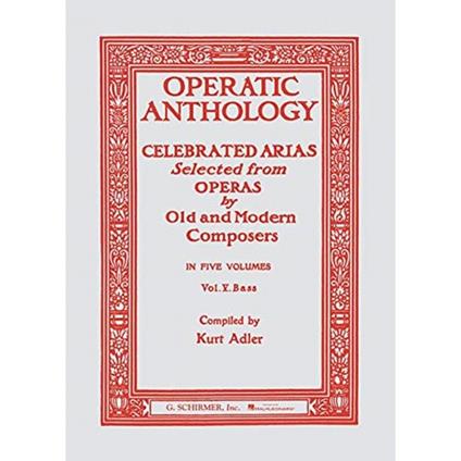  Operatic Anthology - Volume 5 - Bass and Piano - copertina