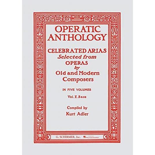  Operatic Anthology - Volume 5 - Bass and Piano - copertina