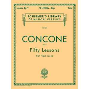 50 Lessons, Op. 9 - Joseph Concone - High Voice And Piano