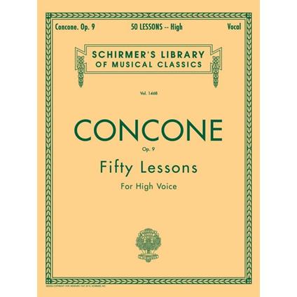  50 Lessons, Op. 9 - Joseph Concone - High Voice And Piano -  Joseph Concone - copertina