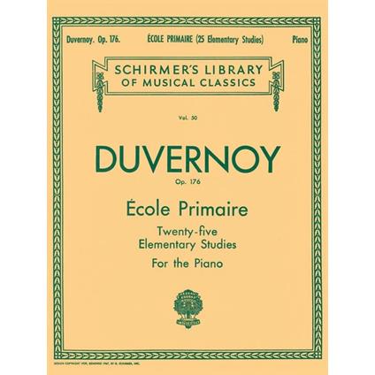  Ecole Primaire (25 Elementary Studies), Op. 176 - Duvernoy - Pianoforte -  Jean-Baptiste Duvernoy - copertina