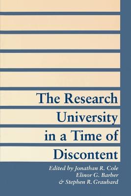 The Research University in a Time of Discontent - cover
