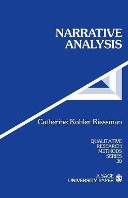 Narrative Analysis - Catherine Kohler Riessman - cover