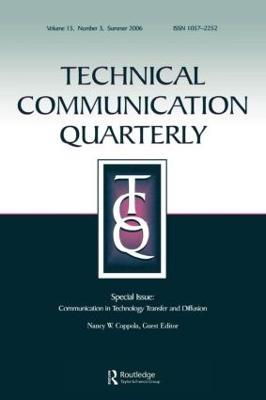 Communication Technology Transfer&Diffusion Tcq 15#3 - Nancy W. Coppola - cover