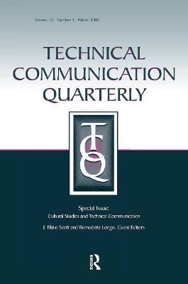 Cultural Studies And Technical Communication Tcq V15#1 - cover