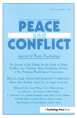 Peace Psychology in Germany: A Special Issue of Peace and Conflict - cover
