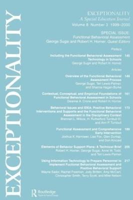 Functional Behavioral Assessment: A Special Issue of exceptionality - cover