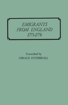 Emigrants from England, 1773-1776 - cover