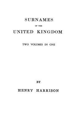 Surnames of the United Kingdom - Henry Harrison - cover