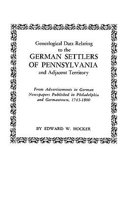Genealogical Data Relating to the German Settlers of Pennsylvania - Hocker - cover