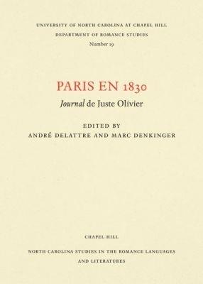 Paris en 1830: Journal de Juste Olivier - cover