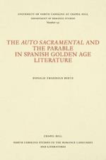 The Auto Sacramental and the Parable in Spanish Golden Age Literature