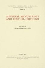 Medieval Manuscripts and Textual Criticism