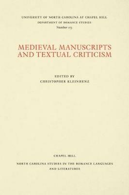 Medieval Manuscripts and Textual Criticism - cover