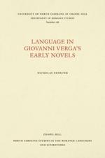 Language in Giovanni Verga's Early Novels