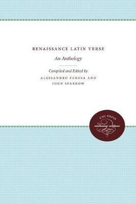 Renaissance Latin Verse: An Anthology - Alessandro Perosa - cover