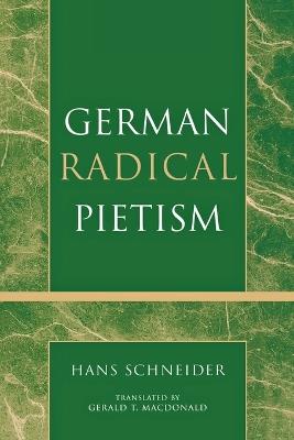 German Radical Pietism - Hans Schneider - cover