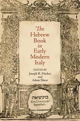 The Hebrew Book in Early Modern Italy - cover