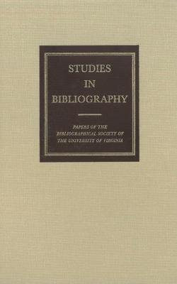 Studies in Bibliography Volume 61 - cover