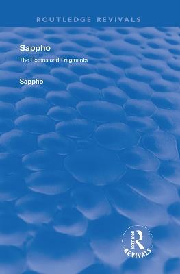 Revival: Sappho - Poems and Fragments (1926) - Sappho - cover