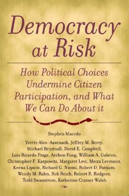 Democracy at Risk: How Political Choices Undermine Citizen Participation, and What We Can Do About It - Stephen Macedo - cover