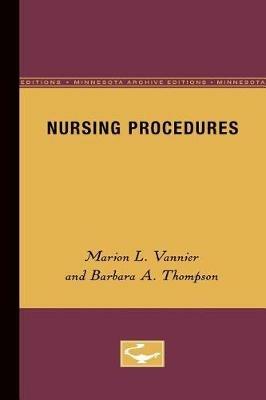 Nursing Procedures - Marion Vannier,Barbara Thompson - cover