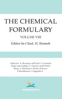 The Chemical Formulary, Volume 8: Volume 8 - cover