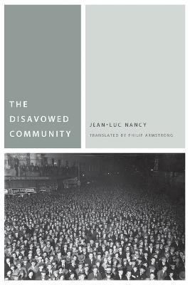 The Disavowed Community - Jean-Luc Nancy - cover