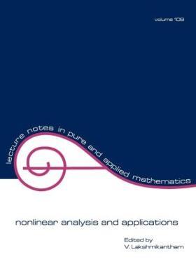 nonlinear analysis and applications - V. Lakshmikantham - cover