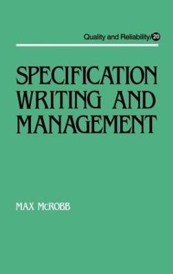Specification Writing and Management - Max Mcrobb - cover