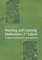 Teaching and Learning Mathematics: A Teacher's Guide to Recent Research and Its Application - Marilyn Nickson - cover