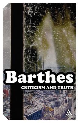 Criticism and Truth - Roland Barthes - cover